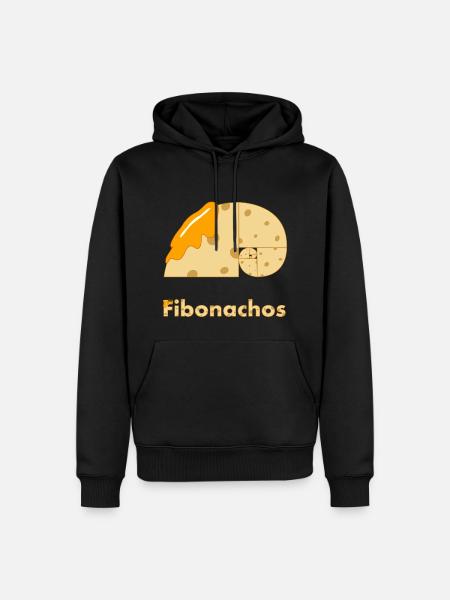 Fibonachos - Fibonacci Mathe Nerd Shirt Nachos - Männer Premium Bio Hoodie - Schwarz