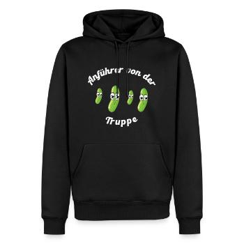 Anführer der Truppe - Männer Premium Bio Hoodie - Schwarz - Vorne - Nico (187cm)