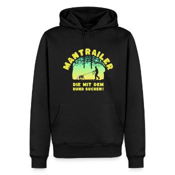 Mantrailer - die mit dem Hund suchen Mann Stafford - Männer Premium Bio Hoodie - Schwarz - Vorne - Nico (187cm)