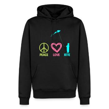 Drachensteigen Drachen Steigen lassen Mama Peace - Männer Premium Bio Hoodie - Schwarz - Vorne - Nico (187cm)