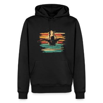 Schwimmen Schwimmer Retro Vintage - Männer Premium Bio Hoodie - Schwarz - Vorne - Nico (187cm)