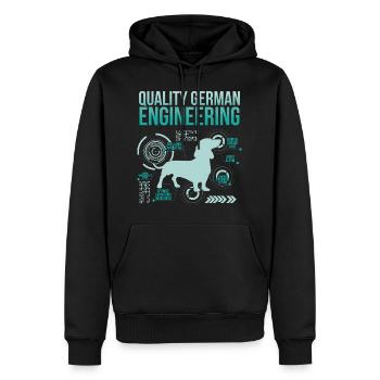 Lustiger Wiener-Hund Witz Sarkastischer Dackel - Männer Premium Bio Hoodie - Schwarz - Vorne - Nico (187cm)