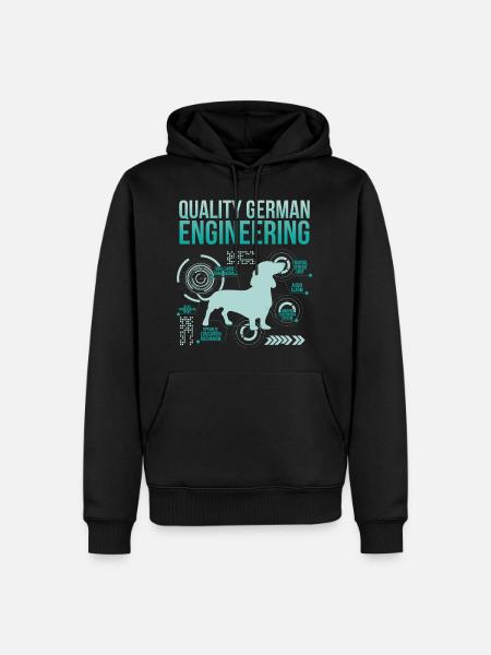 Lustiger Wiener-Hund Witz Sarkastischer Dackel - Männer Premium Bio Hoodie - Schwarz