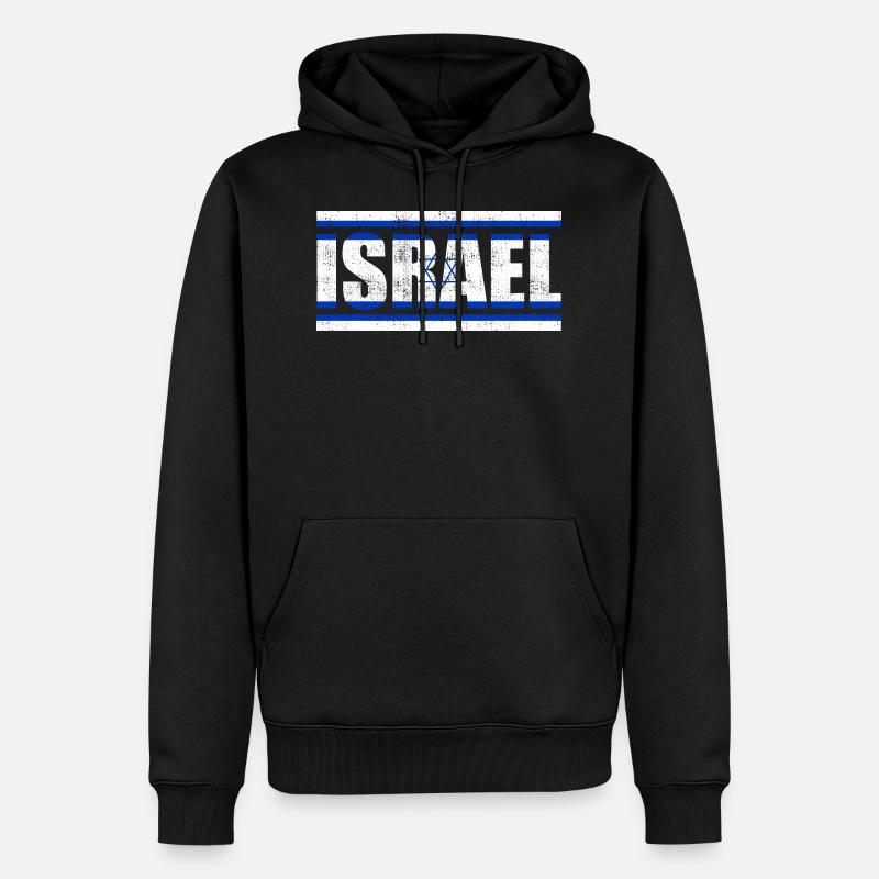 Israël - Sweat à capuche Premium bio Homme - noir