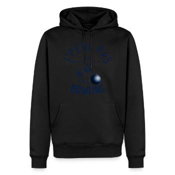 J'peux pas J'ai Bowling - Sweat à capuche Premium bio Homme - noir - Devant - Nico (187cm)