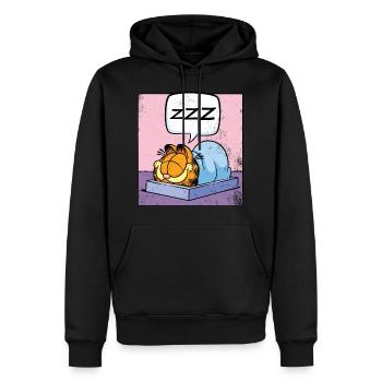 Garfield Chat Endormi Zzz Naps - Sweat à capuche Premium bio Homme - noir - Devant - Nico (187cm)