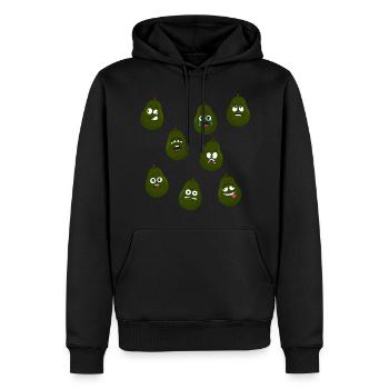 Butterfrucht - Männer Premium Bio Hoodie - Schwarz - Vorne - Nico (187cm)