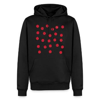 Cranberry - Men’s Premium Organic Hoodie - black - Front - Nico (187cm)