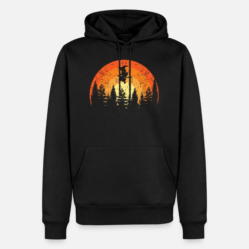 Hexe Sunset - Männer Premium Bio Hoodie - Schwarz