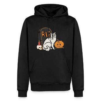 Süße Burmilla Halloween Katze - Männer Premium Bio Hoodie - Schwarz - Vorne - Nico (187cm)