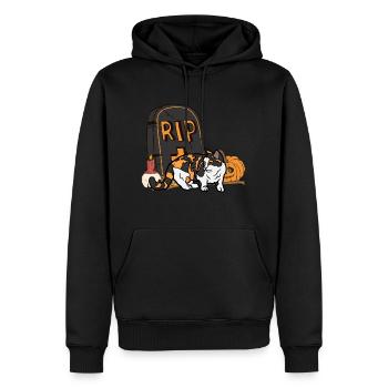 Süße Munchkin Halloween Katze für Halloween - Männer Premium Bio Hoodie - Schwarz - Vorne - Nico (187cm)