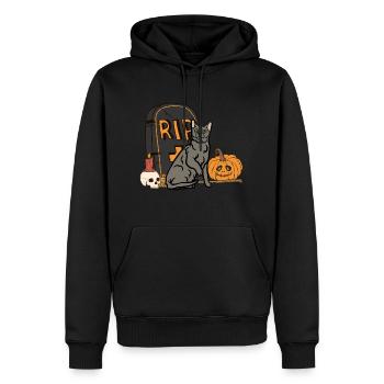 Mignon Korat Halloween Cat - Sweat à capuche Premium bio Homme - noir - Devant - Nico (187cm)