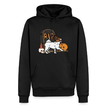 Süßer Papillon Halloween Kostüm Hund - Männer Premium Bio Hoodie - Schwarz - Vorne - Nico (187cm)