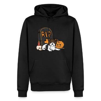 Mignon Biewer Terrier Halloween Kawaii - Sweat à capuche Premium bio Homme - noir - Devant - Nico (187cm)