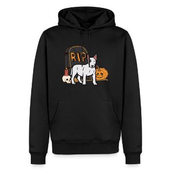 Mignon Bull Terrier Halloween Costume Chien - Sweat à capuche Premium bio Homme - noir - Devant - Nico (187cm)