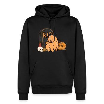Mignon Nain Spitz Halloween Costume Chien - Sweat à capuche Premium bio Homme - noir - Devant - Nico (187cm)