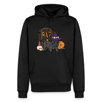Mignon terrier écossais Halloween Lover Kawaii - Sweat à capuche Premium bio Homme - noir - Devant - Nico (187cm)