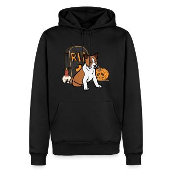 Basenji Halloween Kostüm Hund - Männer Premium Bio Hoodie - Schwarz - Vorne - Nico (187cm)