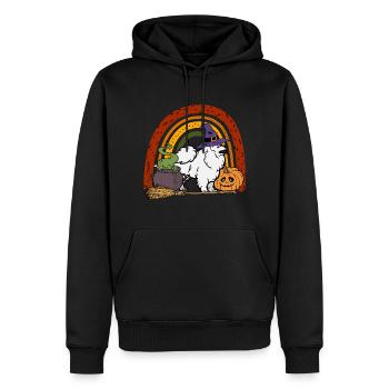 Süßer Spitz Halloween Kostüm Hund - Männer Premium Bio Hoodie - Schwarz - Vorne - Nico (187cm)