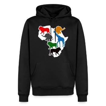 Karte von Afrika - Männer Premium Bio Hoodie - Schwarz - Vorne - Nico (187cm)