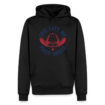 Dies ist mein erstes Rodeo - Männer Premium Bio Hoodie - Schwarz - Vorne - Nico (187cm)