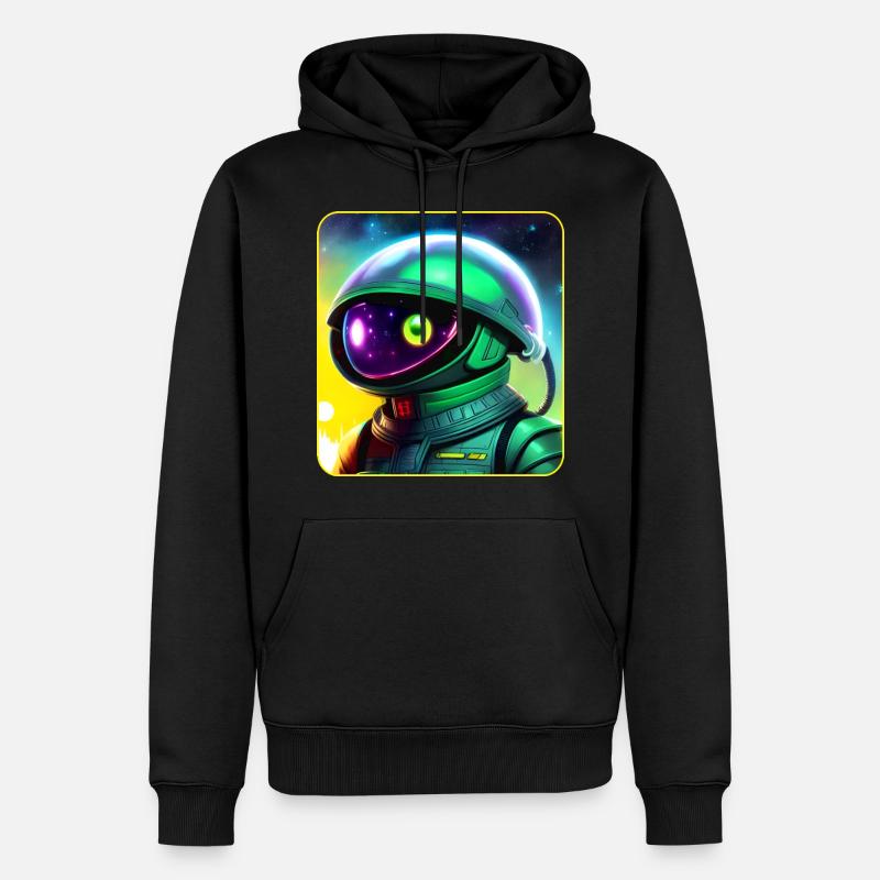 Astronaute de l’espace Alien - Sweat à capuche Premium bio Homme - noir
