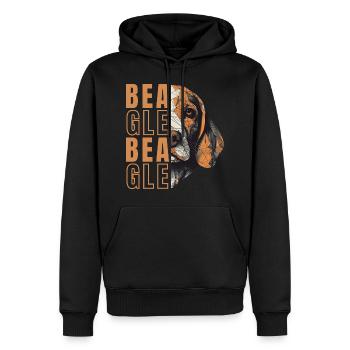 Beagle Liebhaber Geometrie Beagle Kunst - Männer Premium Bio Hoodie - Schwarz - Vorne - Nico (187cm)