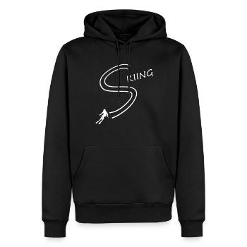 Ski fahren - Männer Premium Bio Hoodie - Schwarz - Vorne - Nico (187cm)