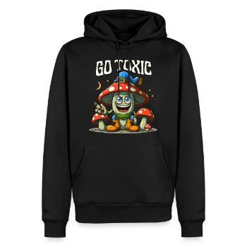 Devenir toxique - Sweat à capuche Premium bio Homme - noir - Devant - Nico (187cm)
