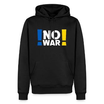 No War Peace Weltfrieden Ukraine - Männer Premium Bio Hoodie - Schwarz - Vorne - Nico (187cm)