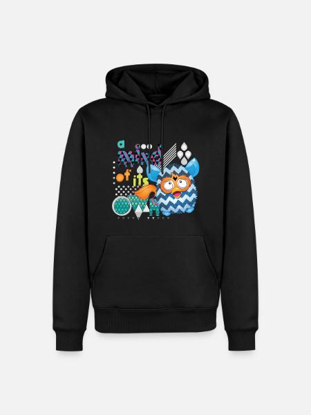 Furby Una mente de su propio bunt - Sudadera con capucha prémium ecológica para hombre - negro