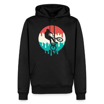 BMX Fahrer Radfahrer Stunts Fahrrad BMX - Männer Premium Bio Hoodie - Schwarz - Vorne - Nico (187cm)