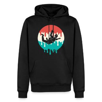 Skydiver Fallschirmspringer Vintage Skydiving - Männer Premium Bio Hoodie - Schwarz - Vorne - Nico (187cm)