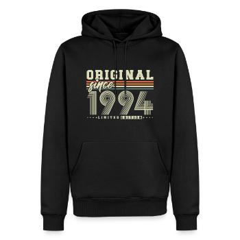 Original depuis 1994 Edition limitée - Sweat à capuche Premium bio Homme - noir - Devant - Nico (187cm)