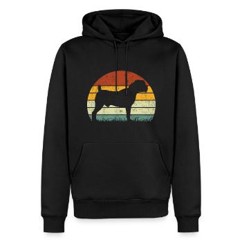 Sud-Africain Boerboel Dog Vintage Retro - Sweat à capuche Premium bio Homme - noir - Devant - Nico (187cm)