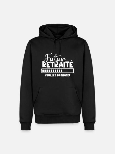 Futur retraité - Sweat à capuche Premium bio Homme - noir