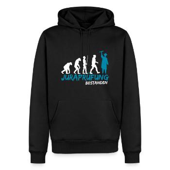 Juraprüfung Jura Prüfung Studium bestanden - Männer Premium Bio Hoodie - Schwarz - Vorne - Nico (187cm)