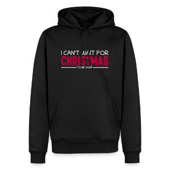 I Can't Wait for Christmas Ich Hasse Weihnachten - Männer Premium Bio Hoodie - Schwarz - Vorne - Nico (187cm)