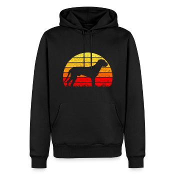 Schwarzwildbracke Slovenský Kopov Sonnenaufgang - Männer Premium Bio Hoodie - Schwarz - Vorne - Nico (187cm)