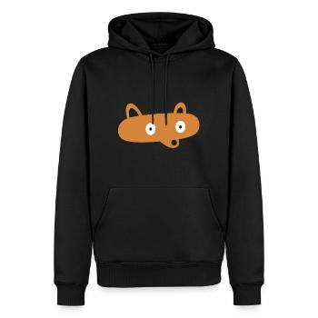 renard - Sweat à capuche Premium bio Homme - noir - Devant - Nico (187cm)