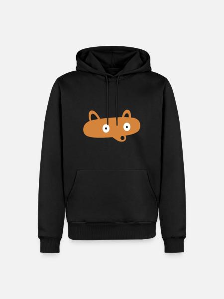 fox - Men’s Premium Organic Hoodie - black