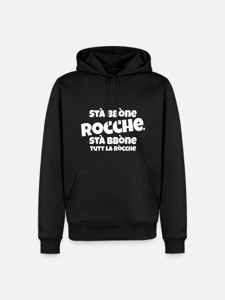 Sta bbone Rocche - Felpa con cappuccio ecologica premium da uomo - nero