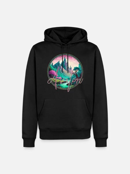 Avalon Glastonbury England Legend Excalibur - Men’s Premium Organic Hoodie - black