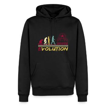 Airboat Swamp Boat Hovercraft Evolution Vintage - Men’s Premium Organic Hoodie - black - Front - Nico (187cm)