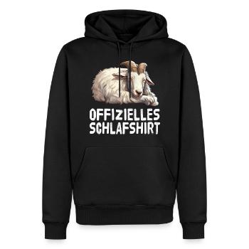 Chemise de nuit officielle Goat - Sweat à capuche Premium bio Homme - noir - Devant - Nico (187cm)
