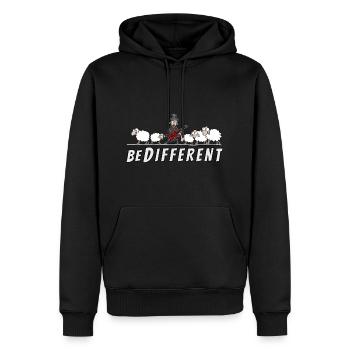 Hardrock Schaf - soyez différent - Sweat à capuche Premium bio Homme - noir - Devant - Nico (187cm)