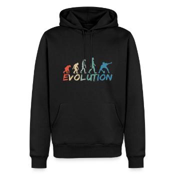 Rugby Evolution Vintage - Men’s Premium Organic Hoodie - black - Front - Nico (187cm)