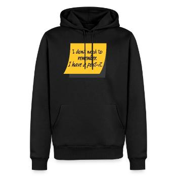 poster une citation - Sweat à capuche Premium bio Homme - noir - Devant - Nico (187cm)