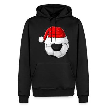 Xmas Weihnachtsmannmütze Weihnachten Fußball - Männer Premium Bio Hoodie - Schwarz - Vorne - Nico (187cm)