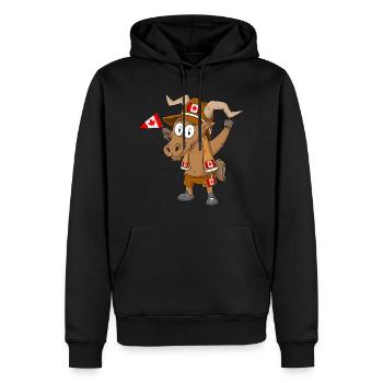 Capricorn Fan Canada - Sweat à capuche Premium bio Homme - noir - Devant - Nico (187cm)